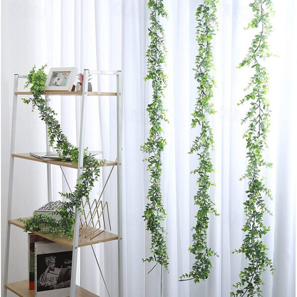 1PC artificial green plant artificial eucalyptus wreath vine 1.8m ins eucalyptus wall hanging simulation plant vine Wedding Decoration 2025 - US $12.4