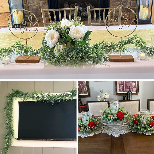 1PC artificial green plant artificial eucalyptus wreath vine 1.8m ins eucalyptus wall hanging simulation plant vine Wedding Decoration 2025 - US $12.4