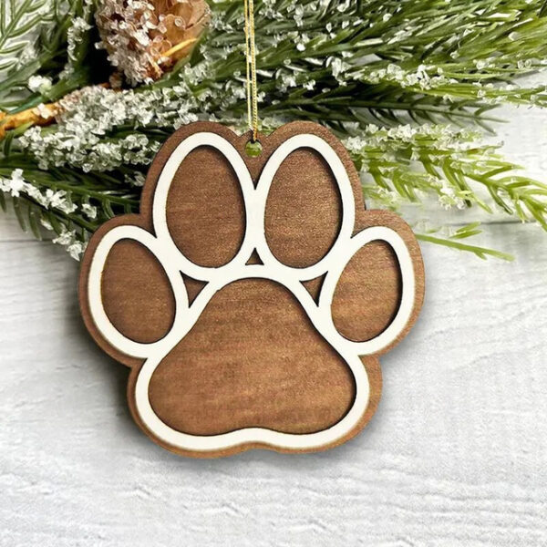 1pc, Festive Dog Paw Christmas Tree Pendant - Add a Touch of Holiday Cheer to Your Home Decor 2025 - US $8.49
