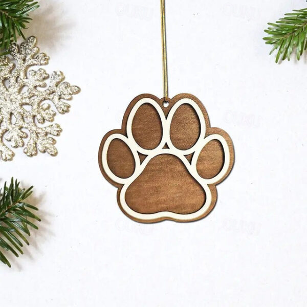 1pc, Festive Dog Paw Christmas Tree Pendant - Add a Touch of Holiday Cheer to Your Home Decor 2025 - US $8.49