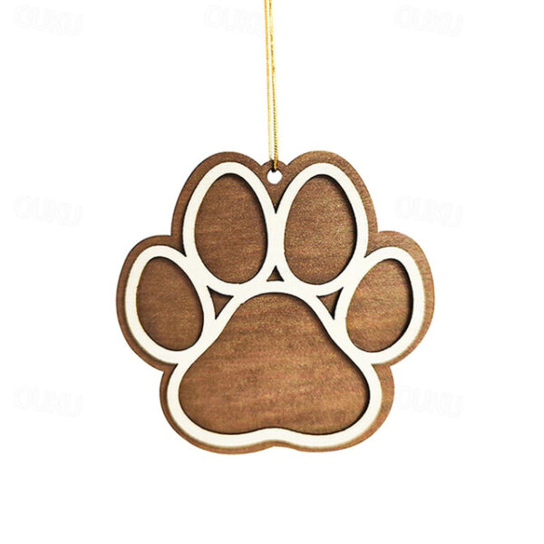 1pc, Festive Dog Paw Christmas Tree Pendant - Add a Touch of Holiday Cheer to Your Home Decor 2025 - US $8.49