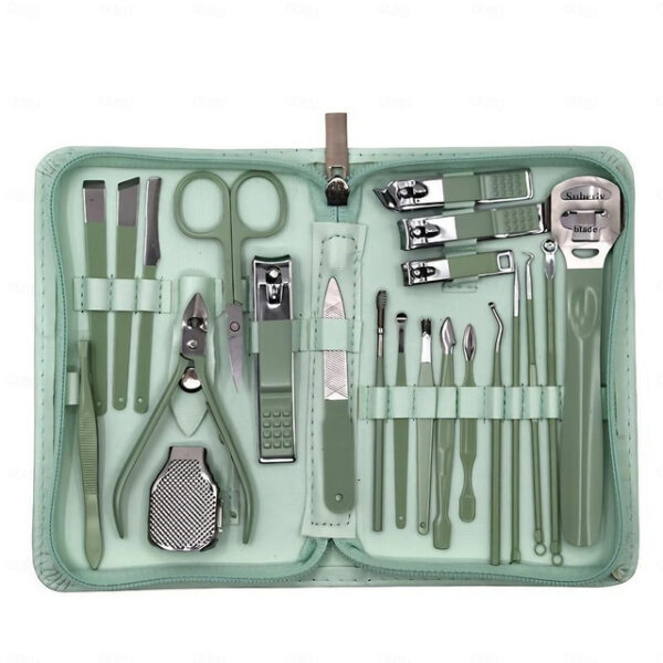 22pcs Professional Nail Clippers Pedicure Kit Stainless Steel Toenails Nail Files Ear Spoon, Grooming Kit For Travel 2025 - US $13.99