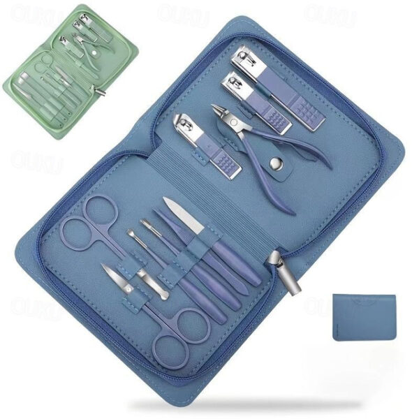 22pcs Professional Nail Clippers Pedicure Kit Stainless Steel Toenails Nail Files Ear Spoon, Grooming Kit For Travel 2025 - US $13.99