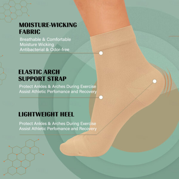 Ankle Brace Compression Sleeve Open Toe Socks Women Men for Swelling 2Pairs 2025 - US $20.99