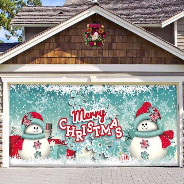 Christmas Backdrop Cloth Outdoor Garage Door Sticker Tapestry Cloth Holiday Party Decoration Matching Hanging Cloth Large Size Comes 2025 - US $23.99