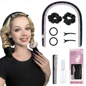 Curler,Heatless Curling Rod Headband,No Heat Curling Headband,Hair Curlers to Sleep In,Heatless Curls Headband,Soft Velour Hair rollers for Long Hair