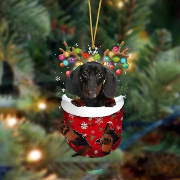 Dog Christmas Ornament,Acrylic 2D Flat Printed Keychain, Optional Acrylic Ornament and Car Rear View Mirror Accessories Memorial Gifts Pack 2025 - US