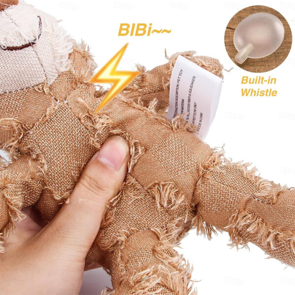 Dog Companion For Heavy Chewers,Indestructible Bear Dog Toy- Durable Squeaky Plush Toy, Unbreakable and Robust for Aggressive Chewers 2025 - US $9.99