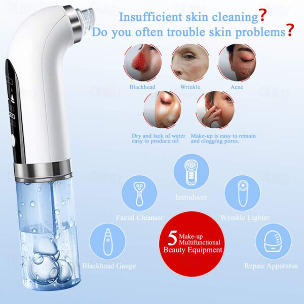 Electric Purple Light Therapy Small Bubble Water Cycle Blackhead Remover Pore Acne Pimple Removal Vacuum Suction Facial Cleaner Tool 2025 - US $24.99