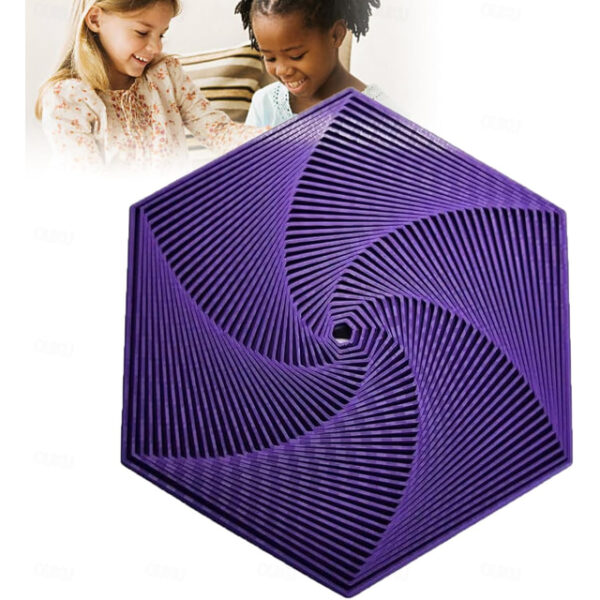 Fractal Fidget Hexagon, 3D Printed Hexagonal Toys, 3D Printed Fidget, Infinity Cube Fidget Toy, Geometric Fidget Toy, Hexagon Spiral Fidget Toy, Stres