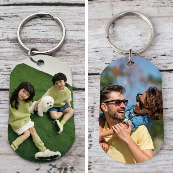 Personalized Graduation Gift Keychain Double-Sided Photo Keychain Custom Wedding Gift for Couple Stainless Steel Pendant Ornament Gift for Boyfriend