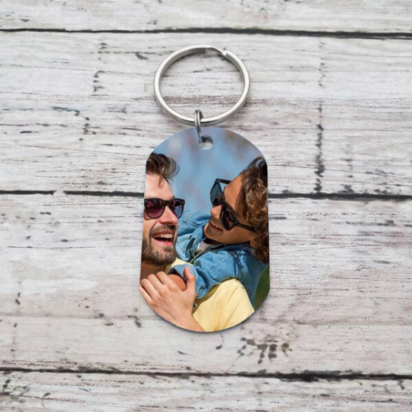 Personalized Graduation Gift Keychain Double-Sided Photo Keychain Custom Wedding Gift for Couple Stainless Steel Pendant Ornament Gift for Boyfriend