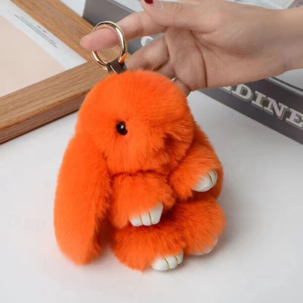 Plush Hanging Rabbit Pendant – Floppy Ear Bunny Keychain with Imitation Otter Fur, Mini Cute Rabbit Charm for Backpacks 2025 - US $5.99