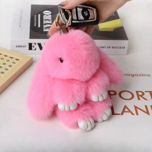 Plush Hanging Rabbit Pendant – Floppy Ear Bunny Keychain with Imitation Otter Fur, Mini Cute Rabbit Charm for Backpacks 2025 - US $5.99