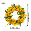 Spring Wreath Artificial Sunflower & Vine Garland - Rustic Hanging Decoration for Doors, Fences, Windows & Storefronts 2025 - US $25.99