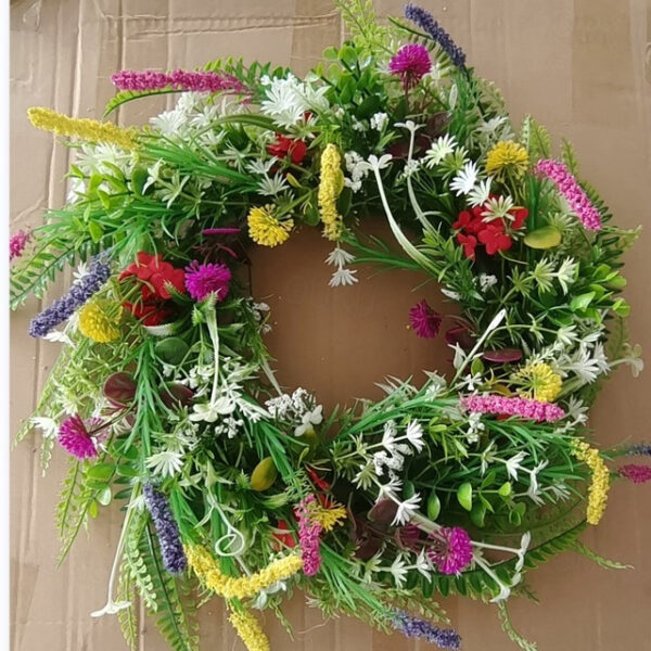 Wild Flower Garland Spring And Summer Garland Front Door Simulation Dry Flower Garland Plant Immortal Flower 45Cm 2025 - US $27.99