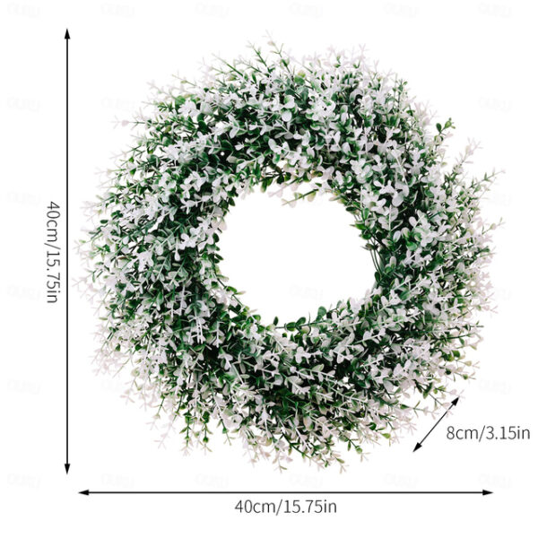 Winter Door Hanging Garland Of White And Green Leaves,Green Wreath Wedding Decoration 2025 - US $15.49