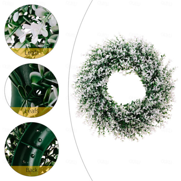 Winter Door Hanging Garland Of White And Green Leaves,Green Wreath Wedding Decoration 2025 - US $15.49