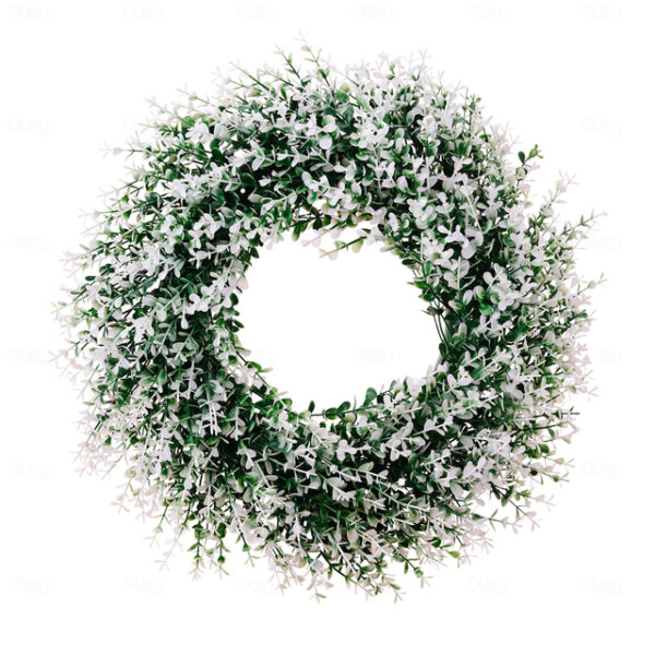 Winter Door Hanging Garland Of White And Green Leaves,Green Wreath Wedding Decoration 2025 - US $15.49