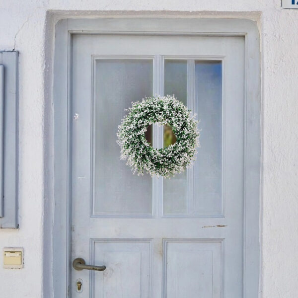 Winter Door Hanging Garland Of White And Green Leaves,Green Wreath Wedding Decoration 2025 - US $15.49